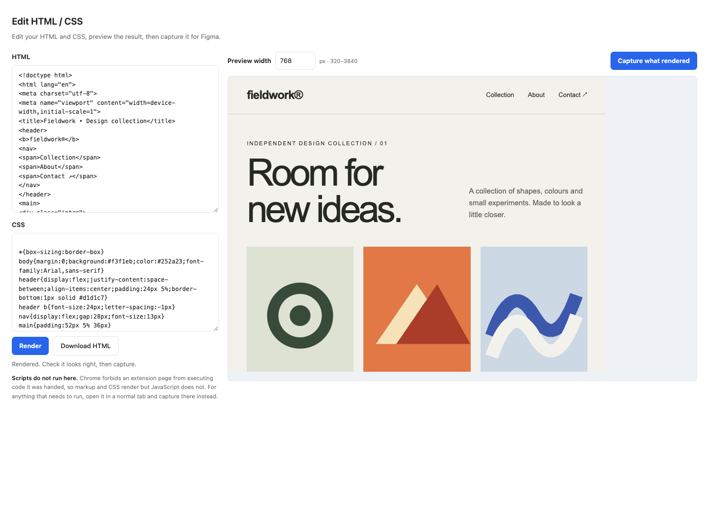 From HTML and CSS
